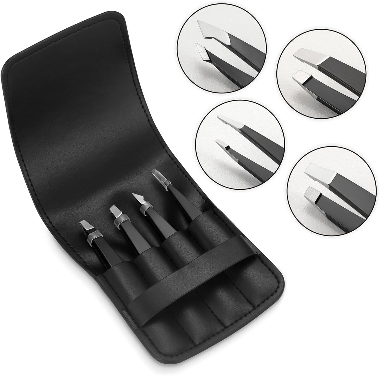 Tweezers Set - Professional Stainless Steel for Eyebrows