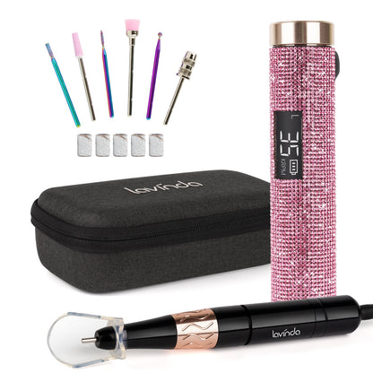 Wand Lite Nail Drill - Pink Diamond - 35,000 RPM Rechargeable