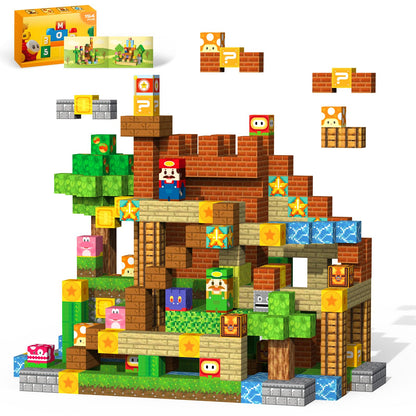 Magnetic Blocks Magnet Building Toys, STEM Building Game Montessori Sensory Toys for Kids Ages 3 to 10 years