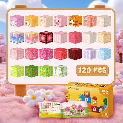 Magnetic Blocks Magnet Building Toys, STEM Building Game Montessori Sensory Toys for Kids Ages 3 to 10 years