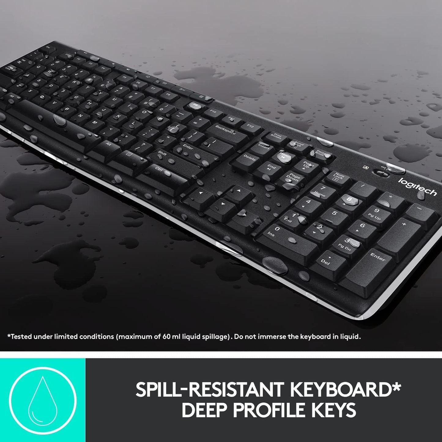 Wireless Keyboard and Mouse MK270 Combo for Windows, 2.4 GHz, 8 Multimedia Keys