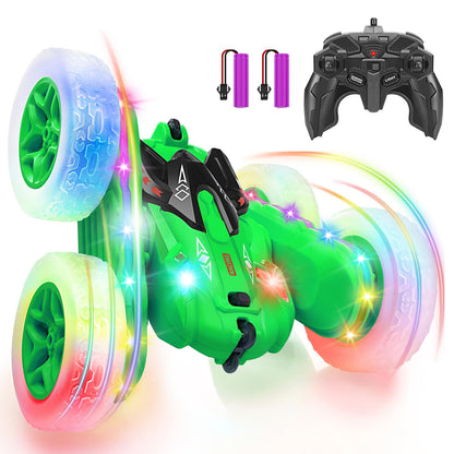 Stunt Car Toy Gift, 4WD Remote Control Car with 2 Sided 360 Rotating Rc Car for Kids