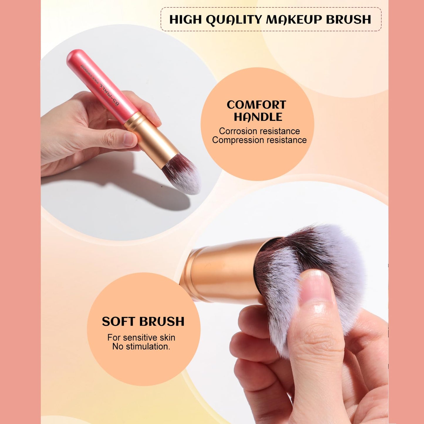 BS-MALL New 14 Pcs Makeup Brushes Premium Synthetic Kabuki Makeup Brush Set Cosmetics