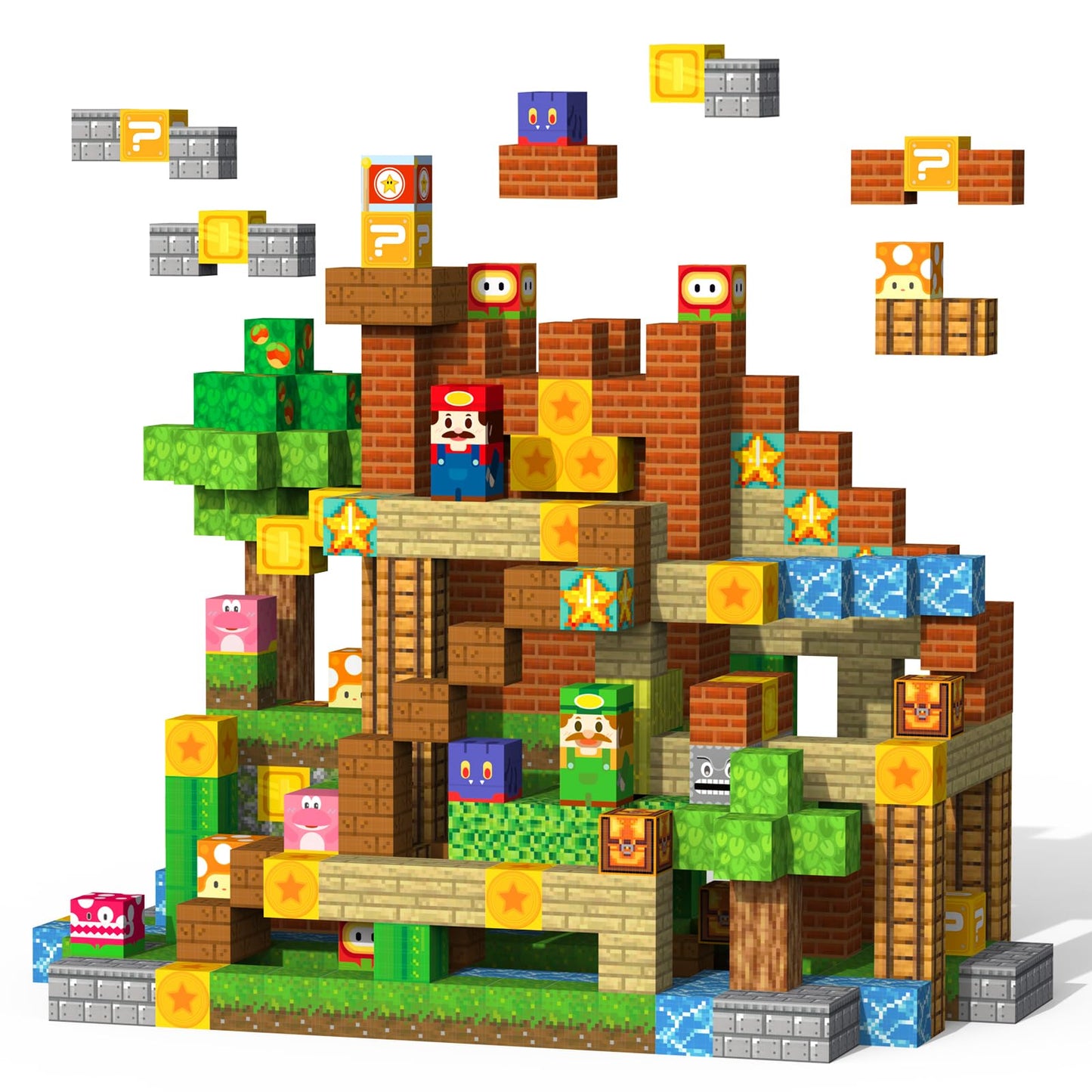 Magnetic Blocks Magnet Building Toys, STEM Building Game Montessori Sensory Toys for Kids Ages 3 to 10 years