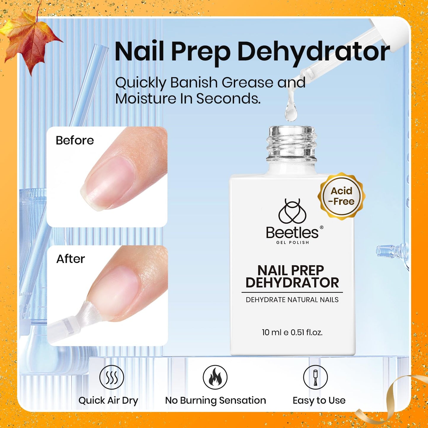 Beetles 2 Pcs 15ml No Wipe Gel Top Coat and Base Coat Set - Shine Finish and Long Lasting, Soak Off LED Nail Lamp Gel Base Top Coat Finish Nail Art Design Manicure