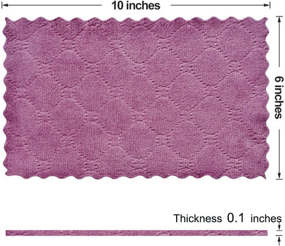 12PCS Kitchen Towels Dish Towels, Multipurpose Reusable Dish Cloths, Double-Sided Microfiber Cleaning Rags for Furniture, Car, Tea, Bowl, 10x 6 inch