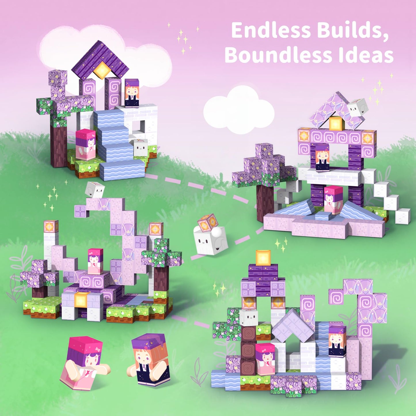 Magnetic Blocks Magnet Building Toys, STEM Building Game Montessori Sensory Toys for Kids Ages 3 to 10 years