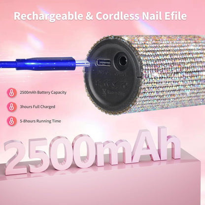 Crown Nail Lamp & Wand Lite Drill Bundle - Crystal Diamond