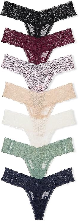 Victoria's Secret Women's Lace Thong Underwear, Panties for Women, Multi Pack