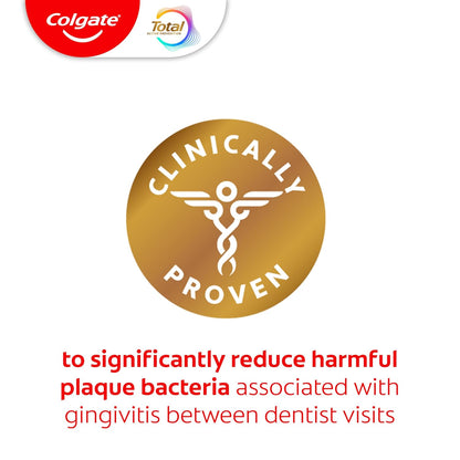 Colgate Total Active Prevention Travel Toothpaste, Whitening Toothpaste with Fluoride, Antibacterial, Mint, Clinically Proven Gum Health, Travel Size 1.4 oz