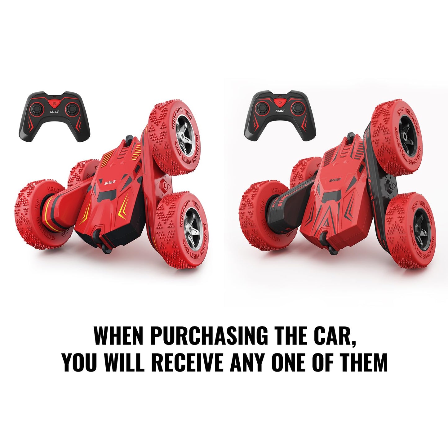 Stunt Car Toy Gift, 4WD Remote Control Car with 2 Sided 360 Rotating Rc Car for Kids