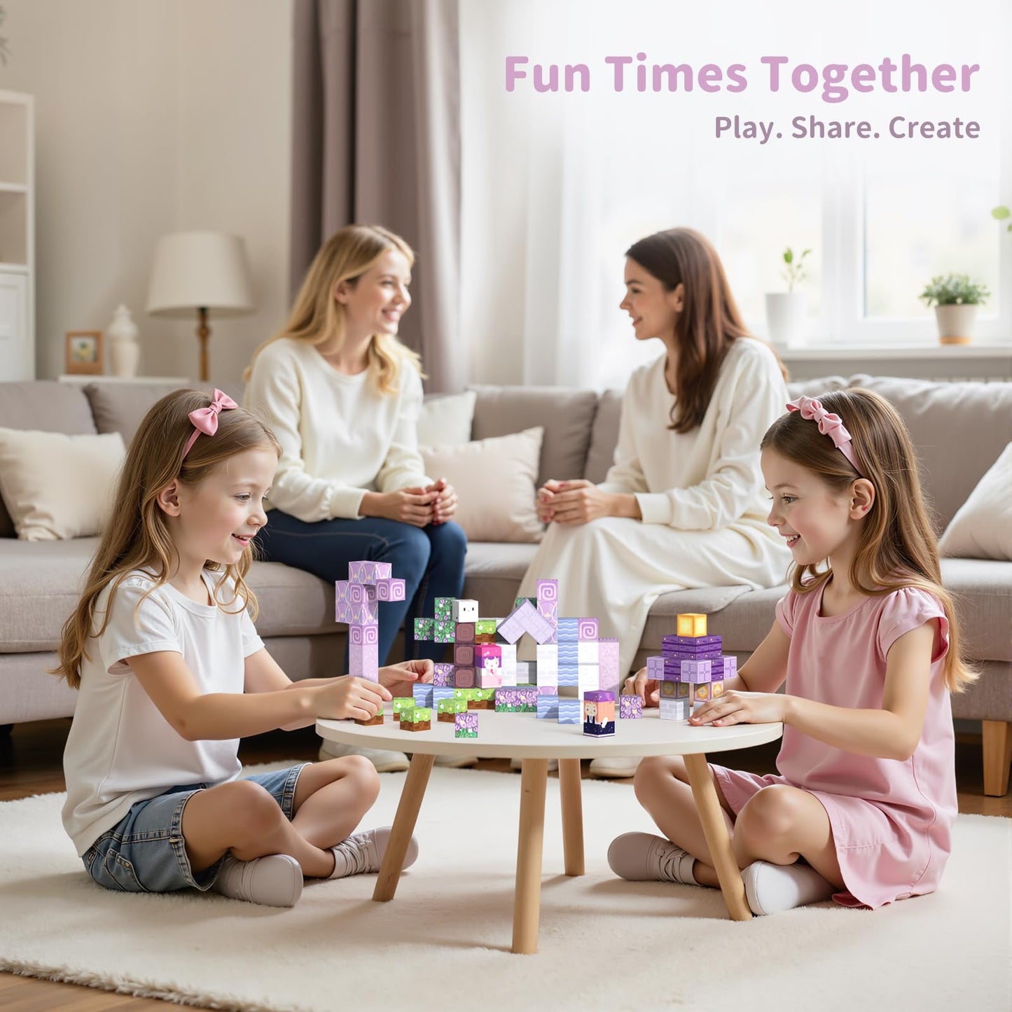 Magnetic Blocks Magnet Building Toys, STEM Building Game Montessori Sensory Toys for Kids Ages 3 to 10 years