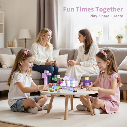 Magnetic Blocks Magnet Building Toys, STEM Building Game Montessori Sensory Toys for Kids Ages 3 to 10 years