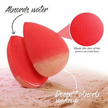BEAKEY Makeup Sponge Set 5 Pack Micro Porous Low Absorption Soft Latex Free Foundation Beauty Sponges & Blenders for Powder Cream