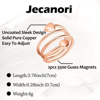 Women's Copper Bracelets ,Ultra Magnetic Bracelets with 3500 Gauss Magnets,Crystal with Sizing Tool