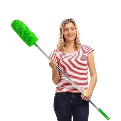 Microfiber Feather Duster Extendable Duster with 100 inches Extra Long Pole, Bendable Head & Long Handle Dusters for Cleaning Ceiling Fan, High Ceiling, Blinds, Furniture & Cars