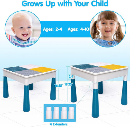 Kids Activity Table Toddlers With 2Chairs Set and 152Pcs Large Marble  Play Water Tables Sand Tables