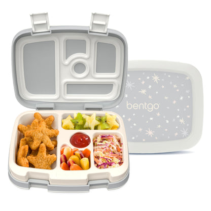 Kids Prints Leak-Proof, 5-Compartment Bento-Style Kids Lunch Box - Ideal Portion Sizes for Ages 3-7, Durable, Drop-Proof, Dishwasher Safe, & PFAS & BPA-Free Materials