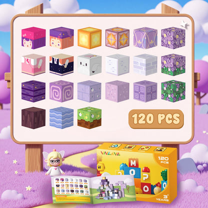 Magnetic Blocks Magnet Building Toys, STEM Building Game Montessori Sensory Toys for Kids Ages 3 to 10 years