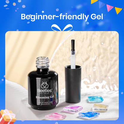 Beetles 2 Pcs 15ml No Wipe Gel Top Coat and Base Coat Set - Shine Finish and Long Lasting, Soak Off LED Nail Lamp Gel Base Top Coat Finish Nail Art Design Manicure