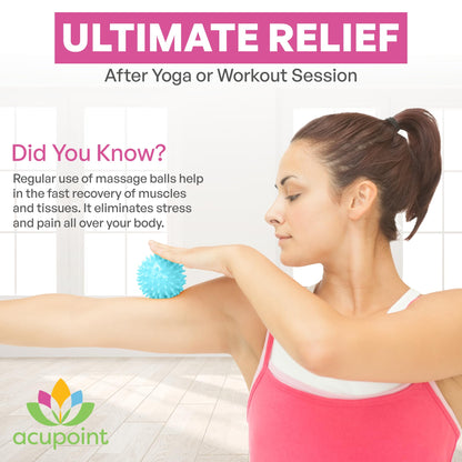 Massage Ball Therapy Set for Muscle Knots and Post-Workout - Physical Therapy Balls, Trigger Point & Yoga Therapy, Massage Ball for Feet - 6-Piece Set