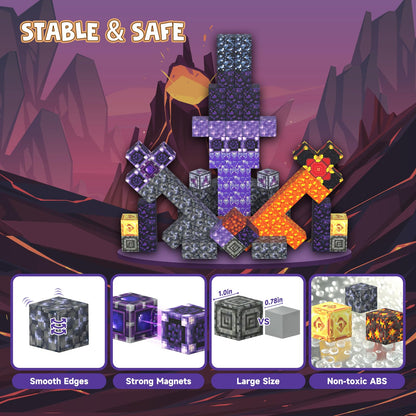 Magnetic Blocks Magnet Building Toys, STEM Building Game Montessori Sensory Toys for Kids Ages 3 to 10 years