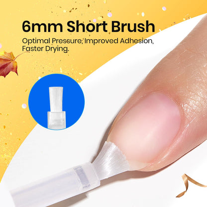 Beetles 2 Pcs 15ml No Wipe Gel Top Coat and Base Coat Set - Shine Finish and Long Lasting, Soak Off LED Nail Lamp Gel Base Top Coat Finish Nail Art Design Manicure