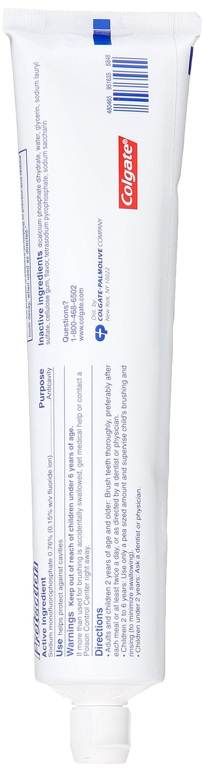 Colgate Cavity Protection Toothpaste with Fluoride, Minty Great Regular Flavor, Anti Cavity Toothpaste, 6 Oz Tube
