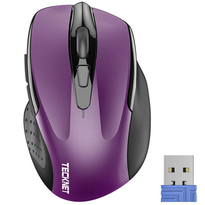 Wireless Mouse, 2.4G Ergonomic Optical Mouse, Computer Mouse for Laptop, PC, Computer, Chromebook, Notebook, 6 Buttons, 24 Months Battery Life, 2600 DPI, 5 Adjustment Levels