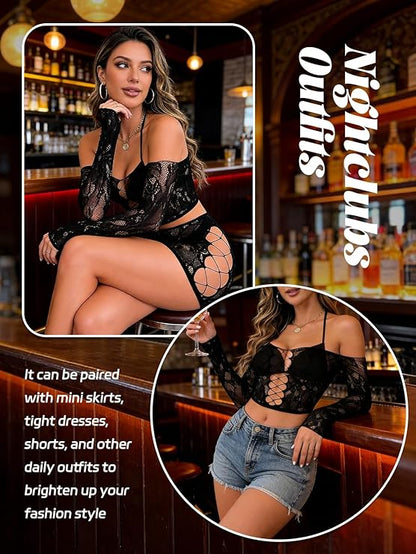 Buitifo Womens Lingerie Set Fishnet BabyDoll Bodysuit Sexy Nightwear