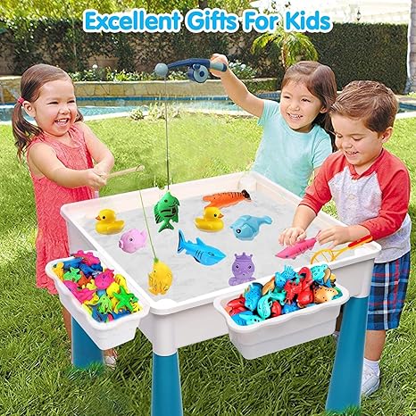 Kids Activity Table Toddlers With 2Chairs Set and 152Pcs Large Marble  Play Water Tables Sand Tables