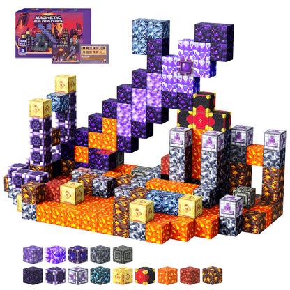 Magnetic Blocks Magnet Building Toys, STEM Building Game Montessori Sensory Toys for Kids Ages 3 to 10 years