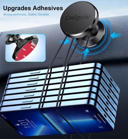 2 Packs Magnetic Phone Holder for car Strong Magnet  Mount for Car 4 Metal Plate