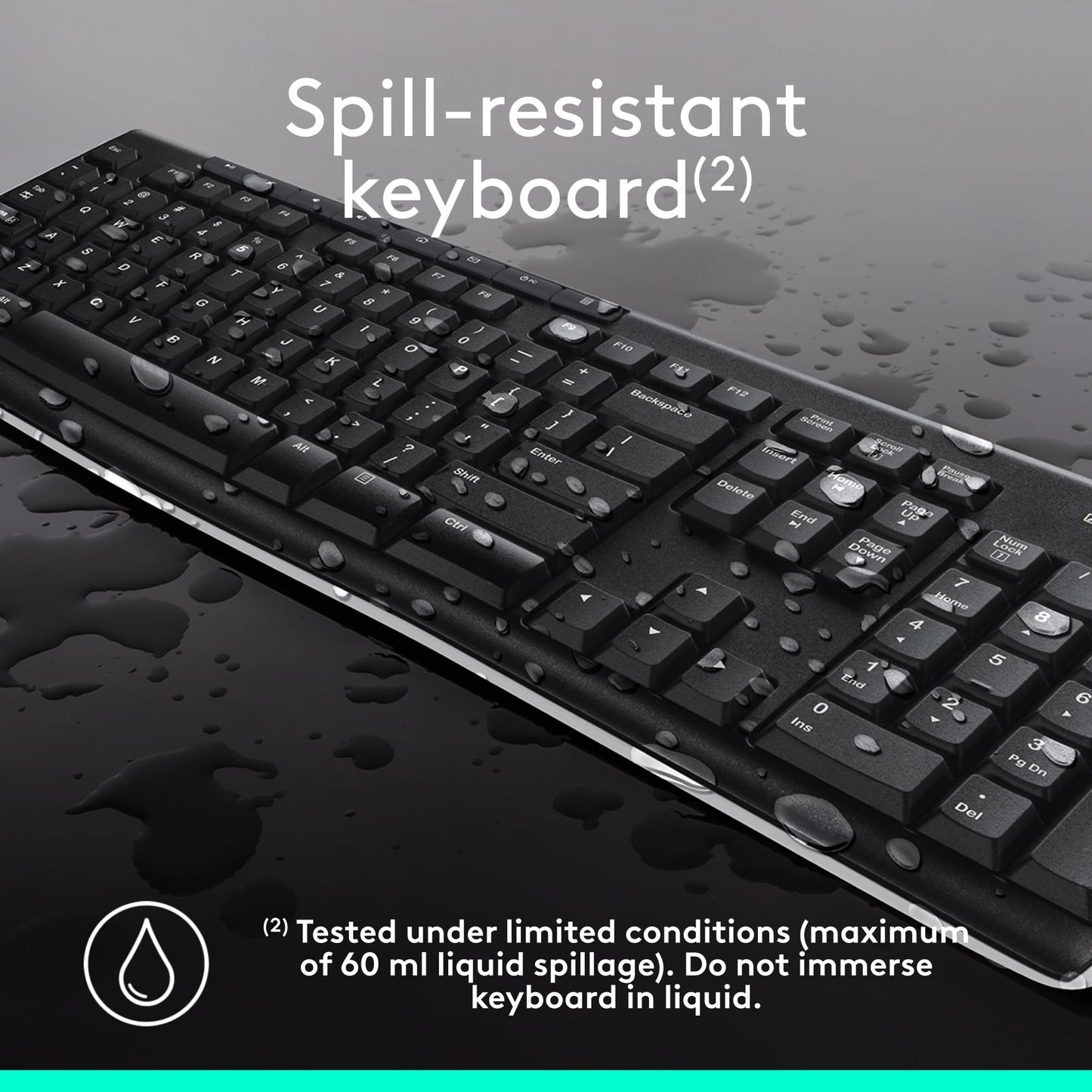 Wireless Keyboard and Mouse MK270 Combo for Windows, 2.4 GHz, 8 Multimedia Keys