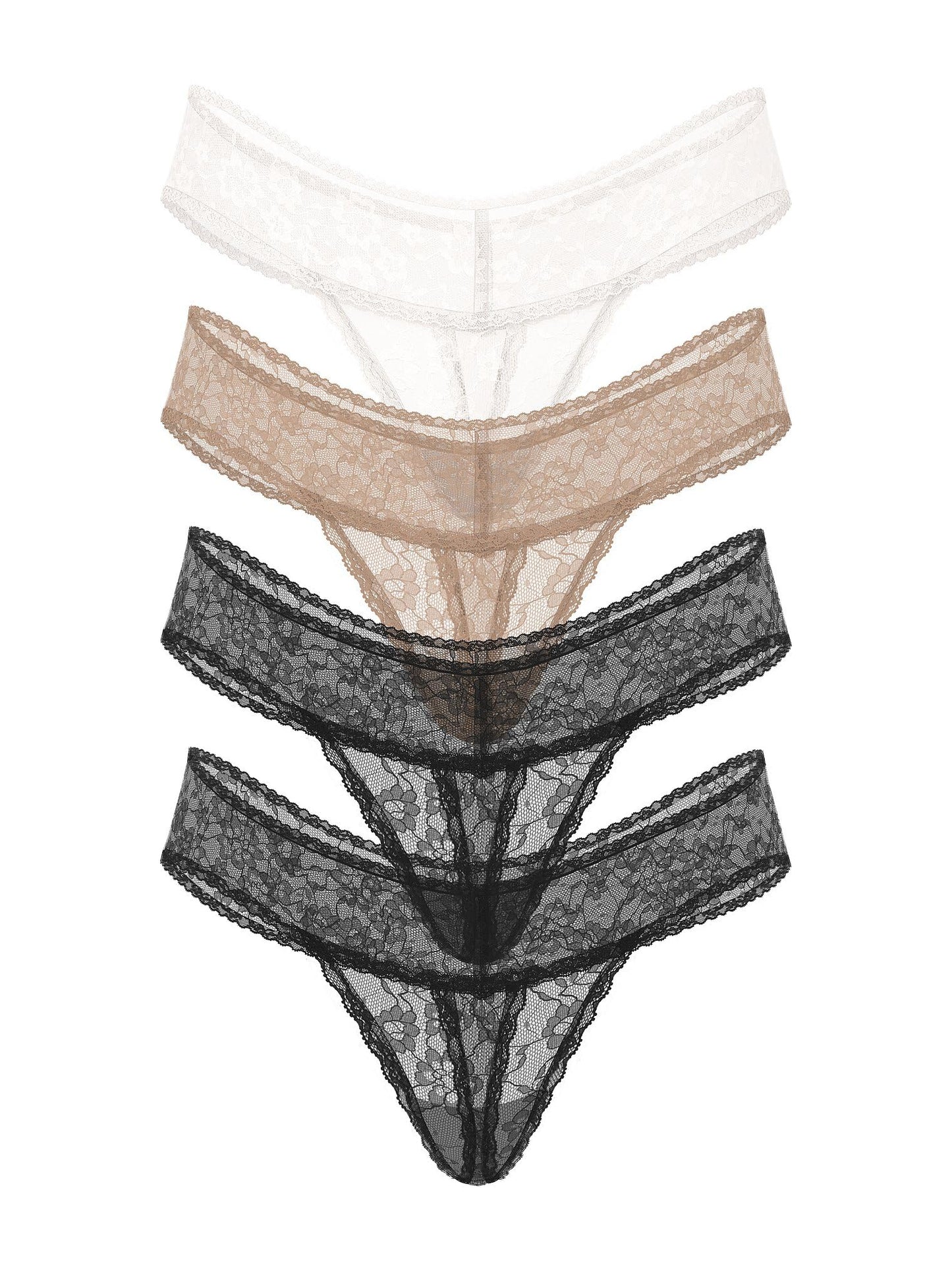 Victoria's Secret Women's Lace Thong Underwear, Panties for Women, Multi Pack