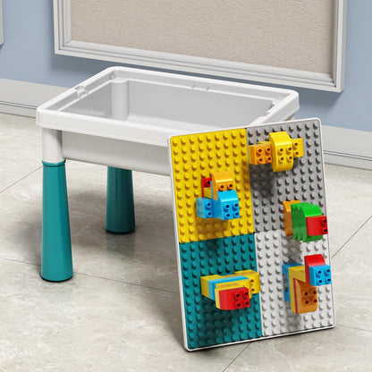 Small Activity Table for Toddlers 1-3, Kids Sensory Table for Playing Building Blocks, Marble Run Toy, Sand & Water (Small)