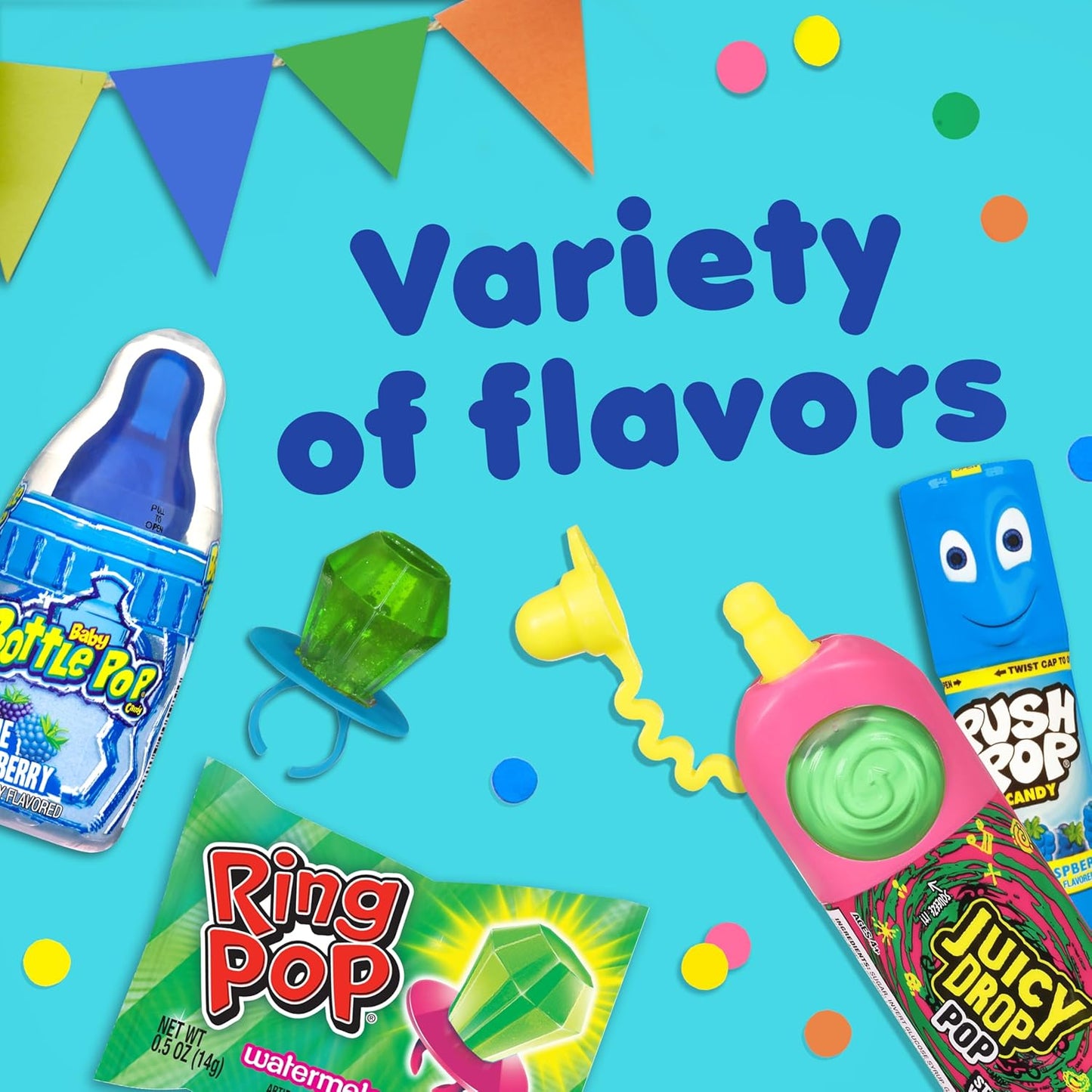 Candy Variety Pack, 18 Count Assorted Lollipops