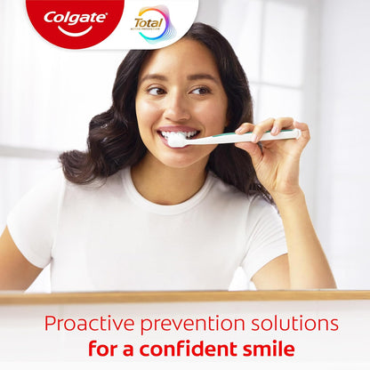 Colgate Total Active Prevention Travel Toothpaste, Whitening Toothpaste with Fluoride, Antibacterial, Mint, Clinically Proven Gum Health, Travel Size 1.4 oz