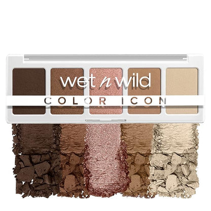 wet n wild Color Icon Eyeshadow Makeup 5 Pan Palette, Matte, Shimmer, Metallic, Long Wearing, Rich Buttery Pigment, Cruelty Free
