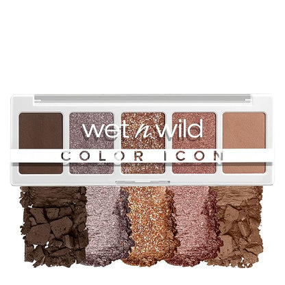 wet n wild Color Icon Eyeshadow Makeup 5 Pan Palette, Matte, Shimmer, Metallic, Long Wearing, Rich Buttery Pigment, Cruelty Free