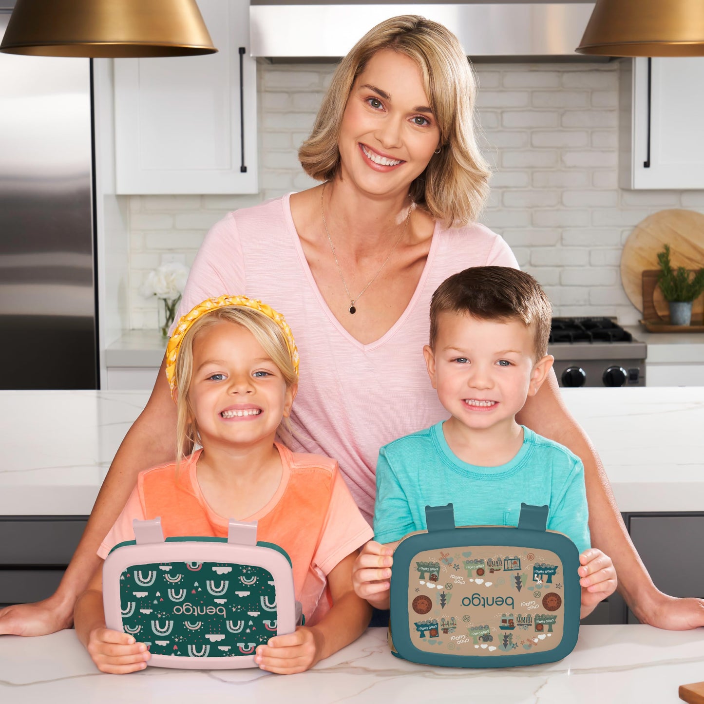 Kids Prints Leak-Proof, 5-Compartment Bento-Style Kids Lunch Box - Ideal Portion Sizes for Ages 3-7, Durable, Drop-Proof, Dishwasher Safe, & PFAS & BPA-Free Materials