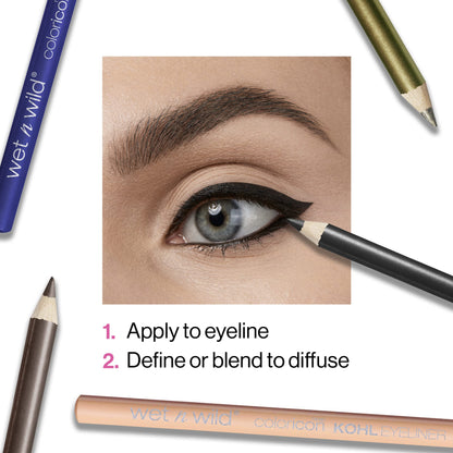 wet n wild Color Icon Kohl Eyeliner Pencil, Rich Hyper-Pigmented Color, Smooth Creamy Application, Long-Wearing Matte Finish Versatility, Cruelty-Free