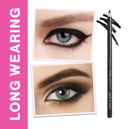 wet n wild Color Icon Kohl Eyeliner Pencil, Rich Hyper-Pigmented Color, Smooth Creamy Application, Long-Wearing Matte Finish Versatility, Cruelty-Free