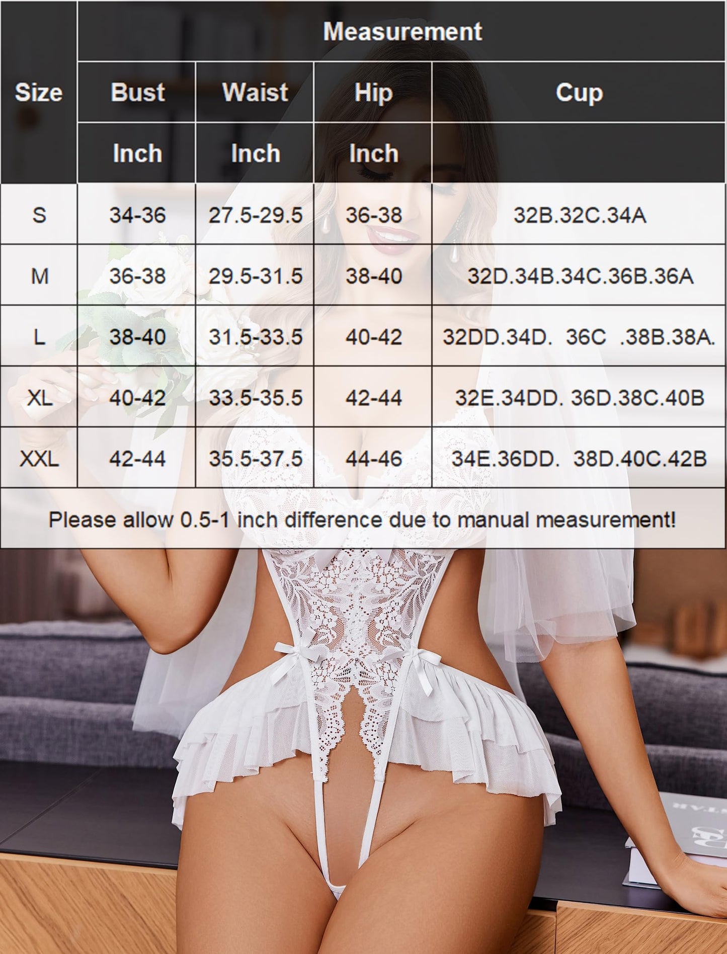Women Lingerie Teddy Lingeries Deep V Lace Bodysuit One Piece Mini Babydoll Exotic Outfits