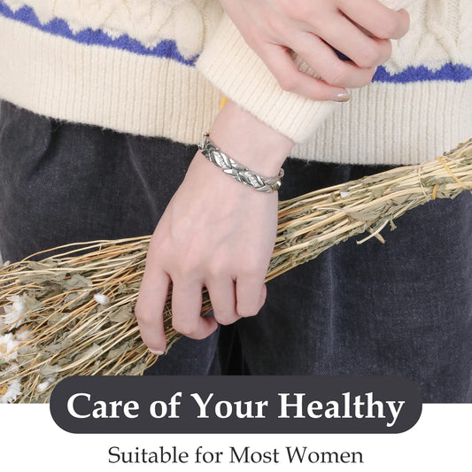 Women's Copper Bracelets ,Ultra Magnetic Bracelets with 3500 Gauss Magnets,Crystal with Sizing Tool