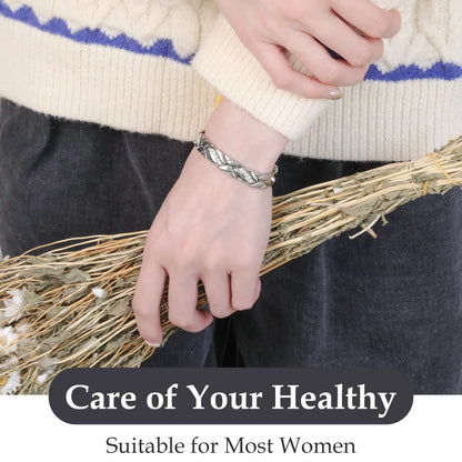 Women's Copper Bracelets ,Ultra Magnetic Bracelets with 3500 Gauss Magnets,Crystal with Sizing Tool