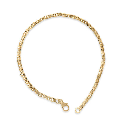 Gold Vermeil .925 Sterling Silver 1/7 Cttw Diamond Puff Heart Bangle Bracelet