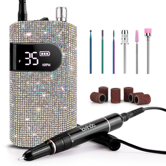 Wand Bling Nail Drill - Crystal Diamond - 35,000 RPM Rechargeable