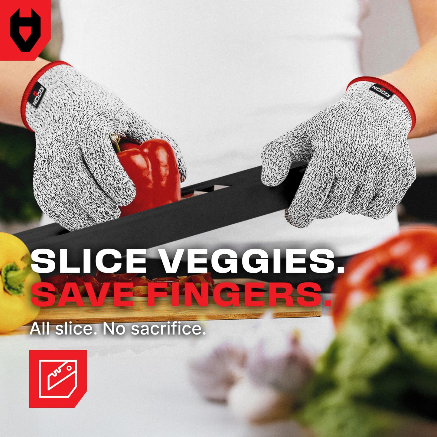 Premium Cut Resistant Gloves Food Grade — 100% Food Safe — Level 5 Meat Cutting Glove for Chefs & Butchers — Perfect Mandoline Glove or Oyster Shucking Gloves with Superior Comfort & Dexterity