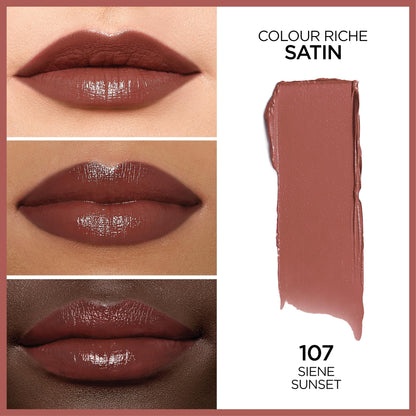 L'Oreal Paris Colour Riche Original Creamy, Hydrating Satin Lipstick with Argan Oil and Vitamin E